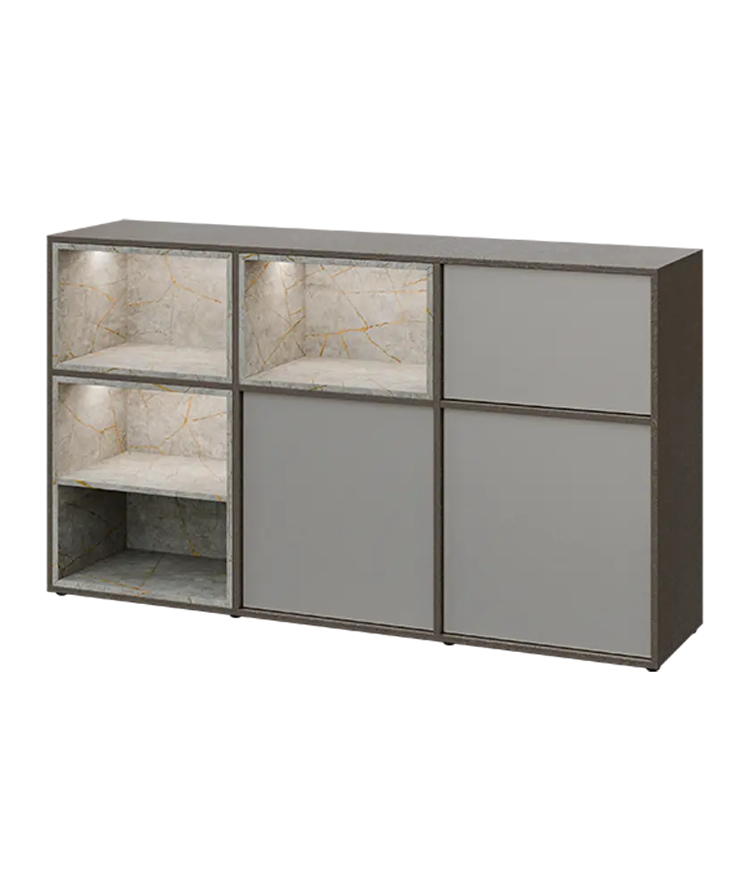 ERE D1844 L dolní modul, 2-dveřová/nika, 1000x1800x400, levý, metalická